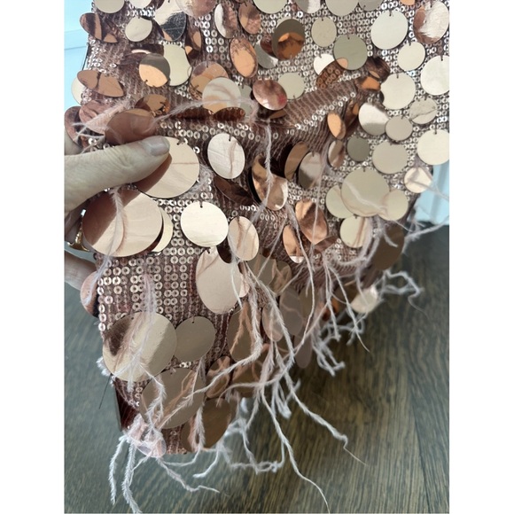 Ramy Brook rose gold metallic mini dress 2 nwt - Picture 5 of 9